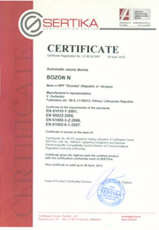 Certificate of Conformity